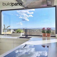 Fenêtre fixe panoramique sur mesure en verre Low-E isolant, à haut rendement énergétique, en aluminium, du sol au plafond