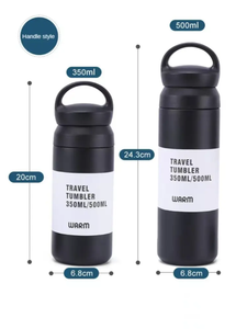 350ml 500ml Tasse isolée Tasse de voyage <span class=keywords><strong>Café</strong></span> et thé Bouteille thermique en acier inoxydable Gobelets de grande capacité avec couvercle étanche - Product Image 3