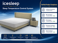 Ensemble de lit d'hôtel intelligent à contrôle de température adaptatif AI Sleep-Stage, réveil silencieux, mémoire de forme, rafraîchissant, double zone, 600TC, luxe, taille complète
