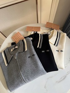 Cárdigan de Punto con Bordado Coreano <span class=keywords><strong>Miu</strong></span>, con Cierre de Cremallera en el Cuello, para Mujer, Primavera 26, Nueva Llegada, Versátil, Manga Larga - Product Image 3
