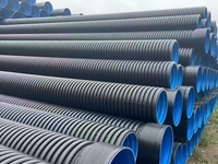 Tuyau de drainage ondulé à double paroi en PEHD, durable, écologique, transparent, léger, DN 600 800, grand diamètre, culvert CE