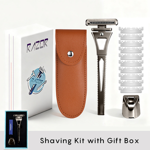 Kit de Afeitado Profesional SPOLO Advanced Max Safety Razor con 4 Cuchillas de Doble Filo para Hombres, Afeitadora para el Cuidado Personal, Impresión de Logotipo Gratuita, OEM - Product Image 5