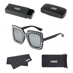 <span class=keywords><strong>Lunettes</strong></span> de soleil rectangulaires unisexes à protection UV400, style ciel étoilé, monture large plaquée diamant, style européen et américain, les plus vendues - Product Image 1