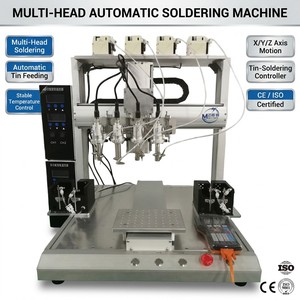 Máquina automática <span class=keywords><strong>de</strong></span> soldadura <span class=keywords><strong>de</strong></span> estaño con múltiples cabezales (4 cabezales), robot <span class=keywords><strong>de</strong></span> alimentación <span class=keywords><strong>de</strong></span> precisión <span class=keywords><strong>de</strong></span> 3 ejes, sistema <span class=keywords><strong>de</strong></span> soldadura <span class=keywords><strong>de</strong></span> escritorio para electrónica. - Product Image 1