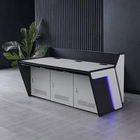 Console de salle de contrôle personnalisable en forme d'arc, bureau de travail combiné, table de commande, console de surveillance pour centre de commandement