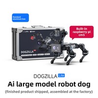 Raspberry Pi 5, Perro Mecánico de Cuatro Patas con IA Visual, Brazo Robótico con Modelo de Gran Escala, Inteligencia Incorporada, Reconocimiento de Voz CM5