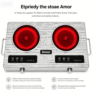 Amor - Cocina Portátil Doble con Quemadores de 4000W, con Asas, Perfecta para Reuniones Familiares y Noches de Hot Pot - Product Image 3