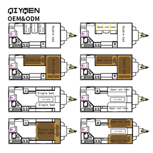 Kleiner Fiberglas Erweiterbarer Maßgefertigter Anhänger Dreifach-Etagenbett Australischer Camper Wohnmobil Hybrid-Wohnwagen Quad Australien mit Toilette - Product Image 2