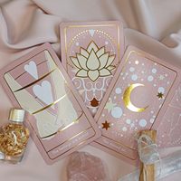 Jeu de cartes de tarot Oracle personnalisées avec impression dorée sur papier, cartes d'affirmation personnalisées pour la personnalisation