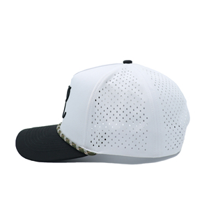 Casquette de golf unisexe personnalisée haut de gamme à 5 panneaux avec broderie 3D et porte-tee pour une performance imperméable - Product Image 1