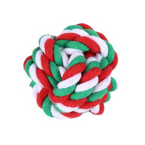 Gran oferta, juguete de molienda de dientes navideños para mascotas, cuerda de algodón Molar con nudo navideño duradero para mascotas - Product Image 3