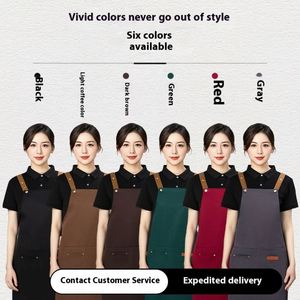 Tablier de cuisine personnalisé imprimé, nouveau tablier en coton imperméable et anti-taches pour vêtements de travail, vente en gros transfrontalière - Product Image 3