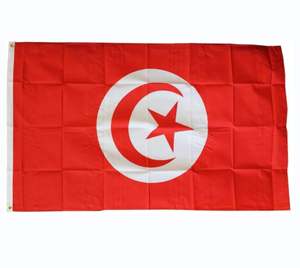 Nouveau drapeau de la <span class=keywords><strong>Tunisie</strong></span> et drapeau tunisien en polyester double face et cousu, bannière de 3x5 pieds - Product Image 2