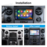Autoradio TS10S 7862S Android Carplay Android Auto Toparear 2.0GHZ 9 pouces Octa Android12 Stéréo de voiture pour Ford F150 avec cadre adapté