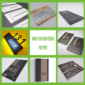 Placa de señal de número de piso de dirección profesional de construcción interior personalizada YIYAO - Product Image 5