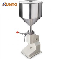 Machine de remplissage de liquide de crème de pâte de yaourt de sauce de jus de fruit de beurre d'arachide de bouteille de parfum manuel d'acier inoxydable