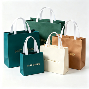 Sacchetto Regalo di Lusso con Stampa a Caldo Personalizzata, Blu Navy, <span class=keywords><strong>Produzione</strong></span> e Spedizione in 72 Ore, Confezione Regalo Aziendale Rinforzata - Product Image 2