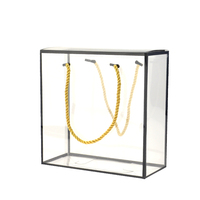 Boîte cadeau pliable pour bonbons et gâteaux, logo personnalisé, vente chaude, transparente, en PVC, PET, PP, avec cordon portable