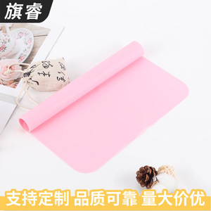 <b>Silicone</b> Baking <b>Mat</b> Light Pink Square Non Slip Heat Insulation For Kitchen Baking Tools - Product Image 5