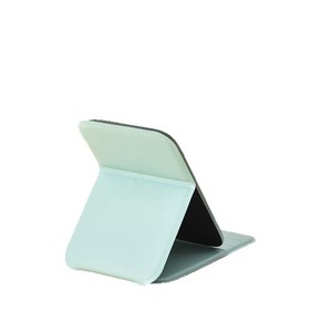 Desktop Makeup Mirror Solid Color PU Leather Simple Portable Handheld Foldable Student Compact Cute Pocket Mirror Modern