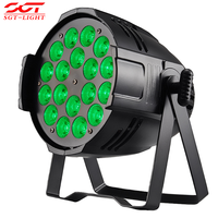 Projecteur PAR d'intérieur DMX512 18x10W RGBW 4-en-1 avec lentilles 20, 25 et 45 degrés pour fêtes, mariages, théâtre, répétitions et spectacles