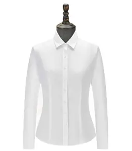2024 Women's Stylish and Noble White Dress Shirt Exuding Female Charm