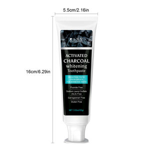 Rsny 100g ống Trắng Than Hoạt Tính kem đánh răng cho trẻ em thành phần hóa học tiếng anh bao bì để sử dụng nhà - Product Image 2