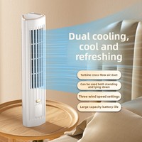 Ventilateur de bureau USB sans pales, moteur sans balais, silencieux (36-45 dB), flux d'air grand angle, batterie au lithium intégrée - Cadeau idéal pour