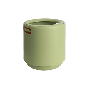 Double Layer Portable Trash Can Cylindrical Indoor Wastebasket Sudan Brown European Green For Home Living Room Bedroom Use - Product Image 3