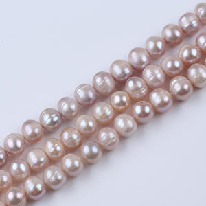 Perles d'eau douce blanches naturelles Zhuji 10-11 mm, perles roses en poudre, pour collier et bracelet DIY - Product Image 4