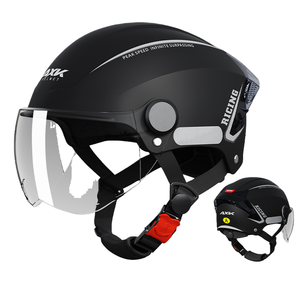 Casco de Seguridad Unisex de Media Cara para Bicicleta Eléctrica, Motocicleta, Scooter, Todas las Estaciones, Aprobado por DOT, Cierre Rápido, Visera Doble - Product Image 1