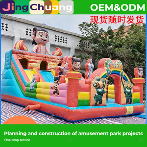 Château gonflable d'extérieur carré, trampoline gonflable pour enfants, nouveau toboggan gonflable, expédition possible à tout moment - Product Image 2