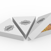 Boîtes à pizza triangulaires personnalisées de qualité alimentaire, en carton ou en carton ondulé E-Flute, emballages à emporter
