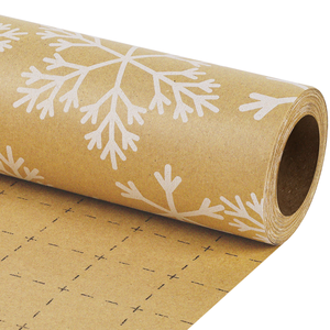 Wholesale Snowflake Matte Craft <b>Paper</b> Printed Christmas Wrapping <b>Paper</b> Roll Fruit Gift Packing <b>Paper</b> - Product Image 3
