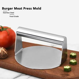 Prensa <span class=keywords><strong>para</strong></span> Hamburguesas de Acero Inoxidable, Resistente, Herramienta <span class=keywords><strong>para</strong></span> Hacer Hamburguesas, Ideal <span class=keywords><strong>para</strong></span> Planchas Planas - Product Image 4