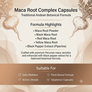 Cápsulas de Complejo de Raíz de Maca OEM ODM 1600mg 120 Unidades a Granel Marca Privada - Product Image 4