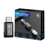 Adaptateur magnétique USB-C DC 140W 40 Gbps avec prise en charge de l'affichage vidéo 8K60Hz à 180 degrés pour ordinateur portable et Thunderbolt