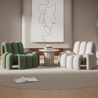 Fauteuils de détente en velours écologiques de designer pour salon, appartement, maison, meubles de luxe, modernes, créatifs, doux, canapé simple