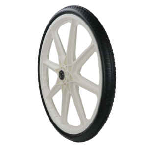Roues plates sans chambre à air OEM de 20 pouces, roulements à billes, mousse PU durable, rayons en plastique, capacité de charge de 100 kg pour chariots utilitaires de jardin, neuf d'usine - Product Image 6