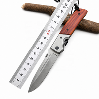 Couteau pliant multifonctionnel portable personnalisable en acier inoxydable 420J2, couteau de survie de poche pour le camping