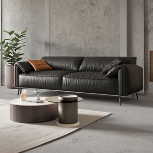 <span class=keywords><strong>Canapé</strong></span> <span class=keywords><strong>3</strong></span> <span class=keywords><strong>places</strong></span> en cuir souple de style minimaliste pour salon ou appartement <span class=keywords><strong>confortable</strong></span> avec oreillers pour <span class=keywords><strong>canapé</strong></span> de chambre à usage domestique - Product Image 6