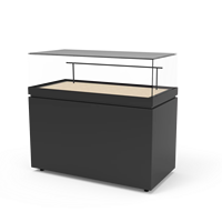 Vitrine de présentation de bijoux pour musée, table vitrine pour ornements en or, colliers, éclairage LED, capot en verre verrouillable