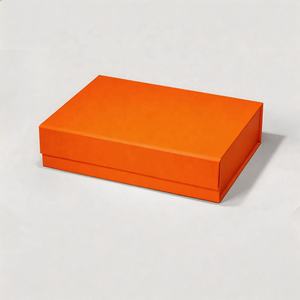 Boîtes cadeaux en papier rigide pliables avec logo personnalisé, fermeture magnétique orange, pour l'emballage des ongles press-<span class=keywords><strong>on</strong></span> - Product Image 5