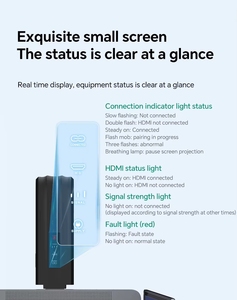 Transmisor y <span class=keywords><strong>Receptor</strong></span> Inalámbrico 5G, Adaptador de Audio y Video HD, Transmisión de Larga Distancia de 50 m, Conjunto Compacto de Pantalla Pequeña - Product Image 2