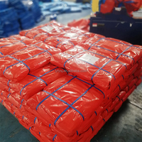 Bâche en PE robuste et imperméable, résistante aux UV, en tissu tissé avec œillets renforcés pour la protection extérieure des voitures