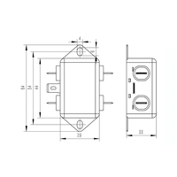 Einphasiger EMI-Filter 1A-10A 250VAC Stromleitungs-Störungsunterdrückung Industrielle Automatisierung Stromversorgung EMV RFI-Filter DAA1