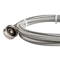 Tuyau d'alimentation en eau pour lave-vaisselle en acier inoxydable 304 tressé, flexible, résistant aux éclats, connecteur d'entrée