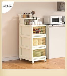 Nouveaux enfants ensemble de meubles de salon en plastique tiroir armoires de <span class=keywords><strong>rangement</strong></span> organisateur conception armoire vêtements boîtes jouets chambre stockage - Product Image 6