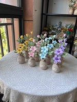 Hadiah Hari Ibu, hadiah bunga rajut, wisuda, hadiah ulang tahun untuk teman,, dekorasi meja, Pot bunga rajut,