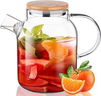 Nouveau Design Couleur Dorée 1000ml 1500ml 1800ml Théière En Verre Bouilloire Pichet Avec Bec De Filtre À Feuilles Mobiles